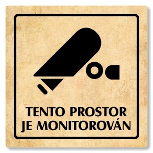 Tento prostor je monitorován, 100x100mm, pergamen, Arizona